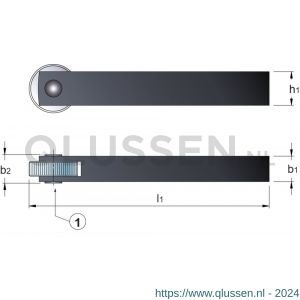 Phantom 75.100 drukkartelrolhouder type M1 16x16 mm 75.100.1160