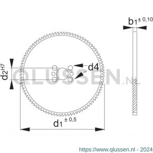 Phantom 63.450 HM-tip cirkelzaag positieve spaanhoek 300x34x32 mm T72 63.450.3029