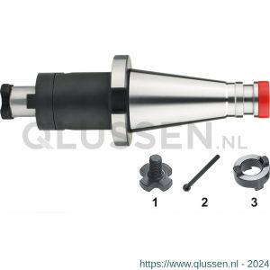 Phantom 82.323 DIN 6358 Combi-opsteekfreeshouder voor frezen met langs- en dwarsspiebaan SK volgens DIN 2080 SK30 27 mm L35 mm 82.3233027