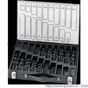International Tools 19.144 ECO HSS set spiraalboren DIN 338 gewalst 11.400 1-13x05 en 33 en 42 mm set 220 stuks 19.144.6100