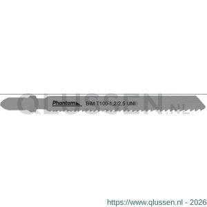 Phantom 64.500 bi-metaal decoupeerzaag T100-12/25 UNI set 5 stuks 64.500.1018