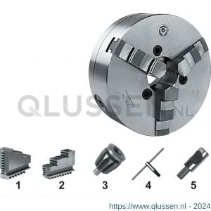 Bison 85.423 ISO 702-2 (DIN 55029) zelfcentrerende drie-klauwplaat staal type 3544 C8 400 mm 85.423.4008