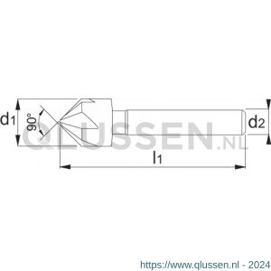 International Tools 42.590 Eco HSS verzinkboor DIN 335-A 90 graden meersnijder 20 mm 42.590.2000