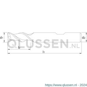 Phantom 32.320 HSS-E schachtfrees 2-snijder DIN 844-B kort type W aluminium 3x8 mm 32.320.0300