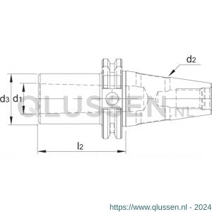 Phantom 84.204 DIN 6383 verloophuls voor MK opname SK volgens DIN 69871 SK50 -> MK2 84.204.5002