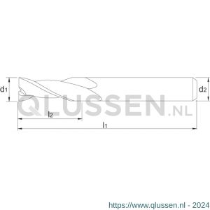 Phantom 32.260 HSS-E precisie schachtfrees 2-snijder type N 15x4 mm 32.260.0150