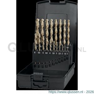 Phantom 19.154 HSS-E 8 % set spiraalboren DIN 338 Aero 11.510 1-10x05 mm 19.154.1000
