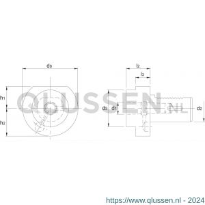 Phantom 84.955 VDI-houder DIN 69880 uitvoering F1 voor MK volgens DIN 228-B MK3 VDI 50 84.955.5003