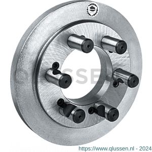 Bison 85.962 klauwplaatflens gietijzer halfbewerkte gereedschapshouder type 8242 ISO 702-2 (DIN 55029 Camlock) C3 125 mm 85.962.1203