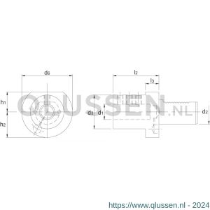 Phantom 84.951 VDI-houder DIN 69880 uitvoering E2 voor cilindrische opname 8 mm VDI 30 84.951.3008