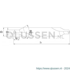 Phantom 15.100 HSS centerboor DIN 333-A 60 graden 6x18 mm 15.100.6018