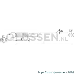 Phantom 26.100 HSS-E roltap DIN 2174 metrisch genitreerd voor blinde en doorlopende gaten M4 26.100.0400