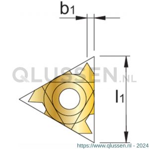 Phantom 74.165 HM draadsnijwisselplaat IR 55 graden deelprofiel inwendig 16IR AG55 UI20 (HC-P25/M20/K20) 74.165.0220