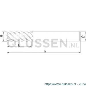 Phantom 34.424 VHM schachtfrees meersnijder lang AlTiN-X HRC 30-65 HRc 14x26 mm 34.424.1400