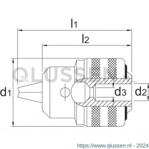 Phantom 81.130 tandkransboorhouder met sleutel 3-16 mm 5/8 inch-16 UN 81.130.1630