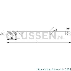 Phantom 23.840 UNI HSS-E machinetap DIN 374 metrisch fijn voor blinde gaten MF5x05 mm 23.840.0505