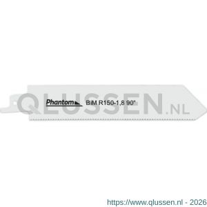 Phantom 64.600 bi-metaal reciprozaag R150-18 90 graden set 5 stuks 64.600.1519