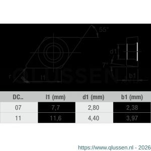 Phantom 73.513 HM wisselplaat DCMT 11T304-MM MSI20 73.513.4247