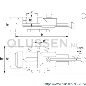 Bison 88.170 snelspanmachineklem type 6542 100 mm 88.170.0100