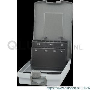 Phantom 29.240 set draadsnijden leeg DIN 352 M3-M12 x 3 grijs 29.240.0015