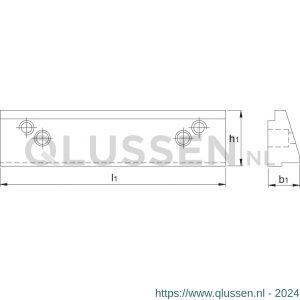 Bison 88.431 getrapte bekken voor modulaire precisie machinespanklem type 6620 200 mm 88.431.0200