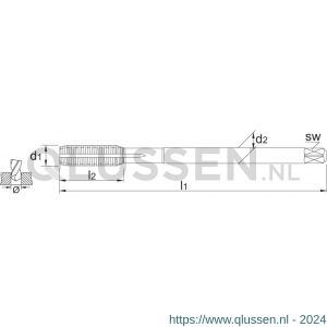 Phantom 26.161 HSS-E roltap DIN 2174 met smeergroef metrisch TiCN voor blinde en doorlopende gaten M16 26.161.1600