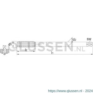 Phantom 26.161 HSS-E roltap DIN 2174 met smeergroef metrisch TiCN voor blinde en doorlopende gaten M20 26.161.2000