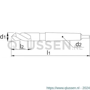 Phantom 15.650 HSS-E NC-centreerboor 90 graden MK 160 mm 15.650.1600