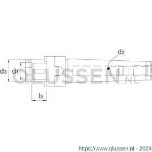 Phantom 82.321 DIN 6358 Combi-opsteekfreeshouder voor frezen met langs- en dwarsspiebaan MK volgens DIN 228-A MK3 22 mm 82.3213221