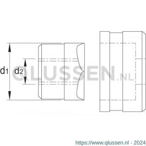 Phantom 67.130 gatenpons met 3-voudig splijtstempel voor hand- en hydraulisch gebruik roestvaststaal exclusief bout 60 mm 67.130.6001