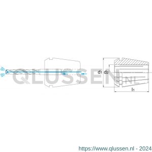 Phantom 82.925 DIN 6499-B spantang ER 25 429E rubber afgedicht 8 µm 10 mm 82.925.1000