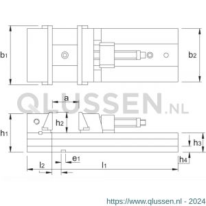 Bison 88.430 modulaire precisie machinespanklem type 6620 100 mm A maximaal 165 mm 88.430.1033