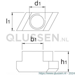 Van Ommen 88.614 T-gleufmoer systeem Rhombus 12M10 88.614.1210