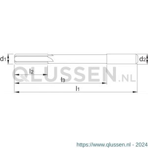 Phantom 51.300 HSS machineruimer DIN 212 H7 rechte groeven 13 mm 51.300.1300