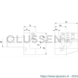 Phantom 84.911 VDI-houder DIN 69880 uitvoering B2 radiaal links 40 mm 84.911.4024