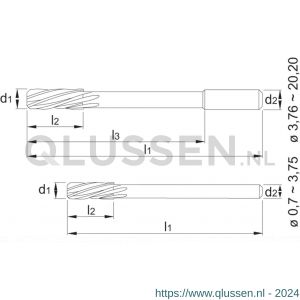 Phantom 51.340 HSS-E machineruimer DIN 212 passing P7 18 mm 51.340.1800