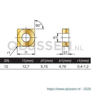 Phantom 73.241 HM wisselplaat SNMG 120408-PM PC30 73.241.4368