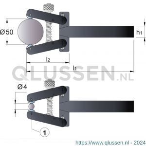 Phantom 75.106 drukkartelrolhouder type M3 25x18 mm 75.106.1000