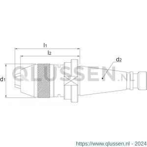 Phantom 81.303 zelfspannende precisieboorhouder type XP SK volgens DIN 2080 1-13 mm SK50 81.303.5013