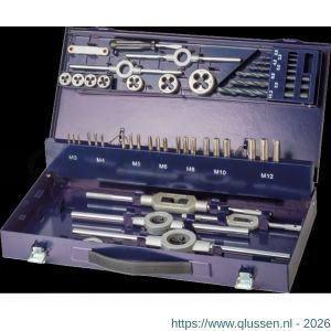 International Tools 29.130 Eco Pro HSS set draadsnijden in stalen cassette M3-M12 29.130.1312