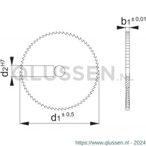 Phantom 63.270 VHM metaalcirkelzaag DIN 1838-B grof 50x06x13 mm T48 63.270.0506