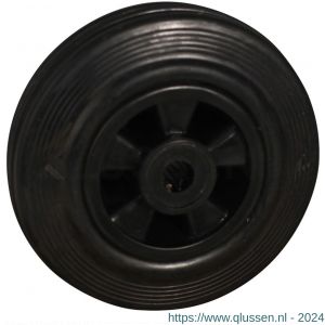 Protempo serie 01 transportwiel los PP velg standaard zwarte rubberen band 125 mm rollager 101.122.150.044