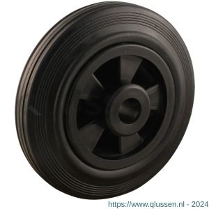 Protempo serie 01 transportwiel los PP velg standaard zwarte rubberen band 160 mm glijlager 101.161.200.000