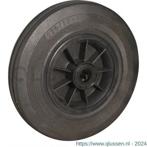 Protempo serie 01 transportwiel los PP velg standaard zwarte rubberen band 225 mm rollager 101.222.200.000