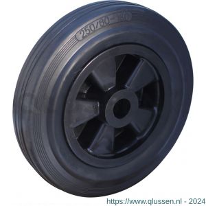 Protempo serie 01 transportwiel los PP velg standaard zwarte rubberen band 250 mm glijlager 101.251.250.000