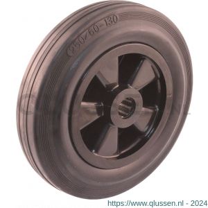 Protempo serie 01 transportwiel los PP velg standaard zwarte rubberen band 250 mm rollager 101.252.250.000