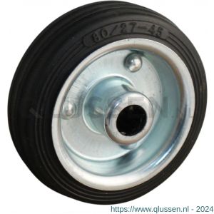 Protempo serie 02 transportwiel los stalen velg standaard zwarte rubberen band 80 mm rollager 102.082.120.000