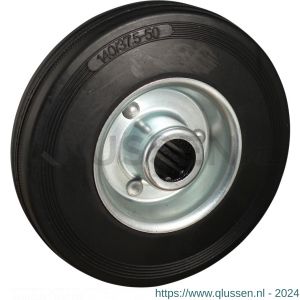 Protempo serie 02 transportwiel los stalen velg standaard zwarte rubberen band 100 mm rollager 102.102.120.000