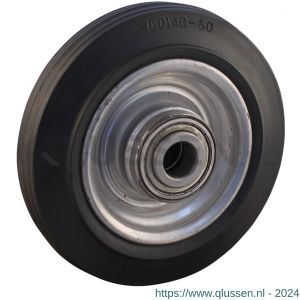 Protempo serie 02 transportwiel los stalen velg standaard zwarte rubberen band 160 mm kogellager 102.166.200.000