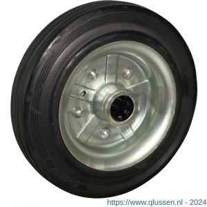 Protempo serie 02 transportwiel los stalen velg standaard zwarte rubberen band 200 mm rollager 102.202.250.000